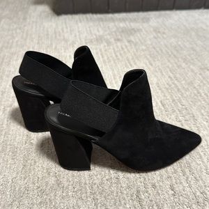 Treasure & Bond Black Suede Pointed Slingbacks, 8.5